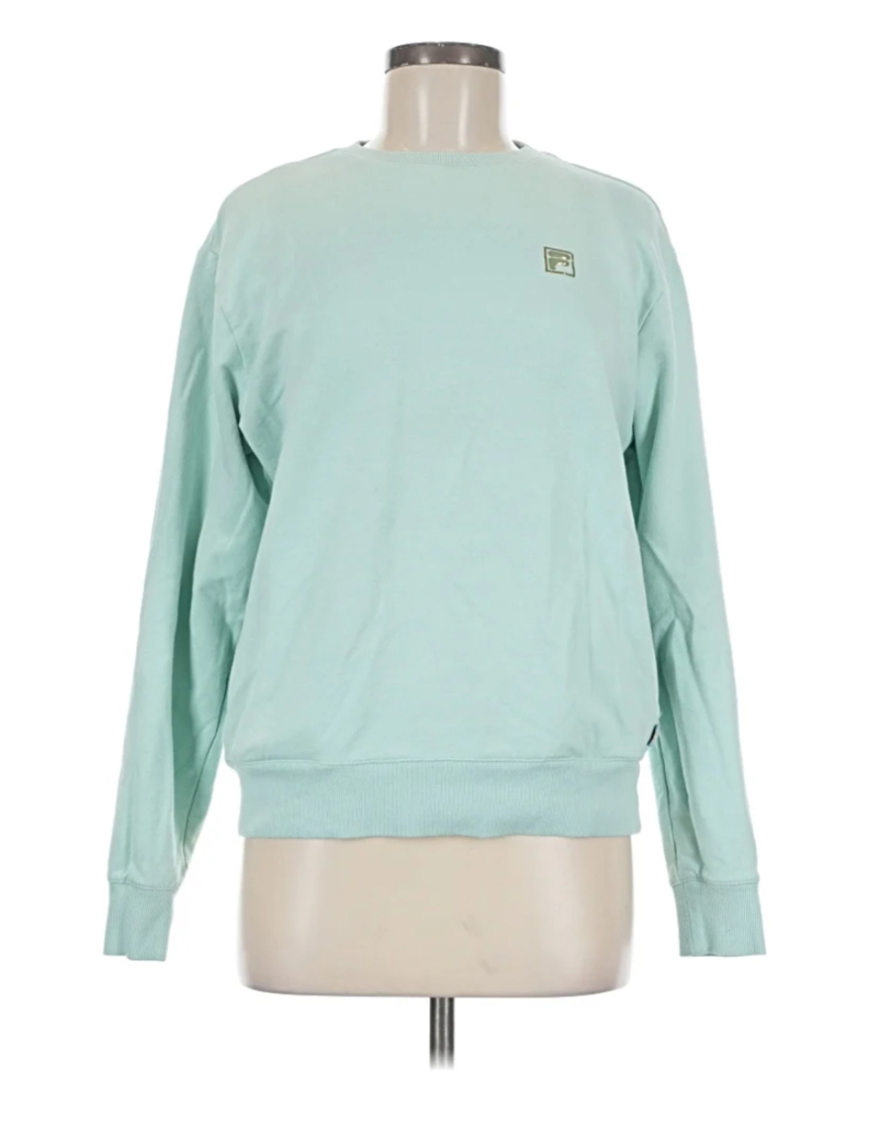 Fila Light Green Crewneck Top - M - Retro 90s